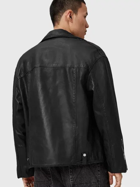 Кожаная куртка Allsaints черная