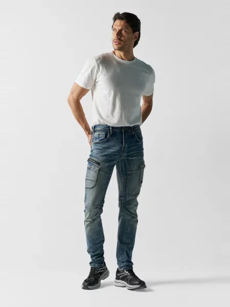 KOROSHI Pantaloni eleganți deschis albastru