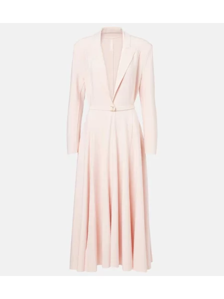 Obleka midi obleka Norma Kamali nad koleni roza