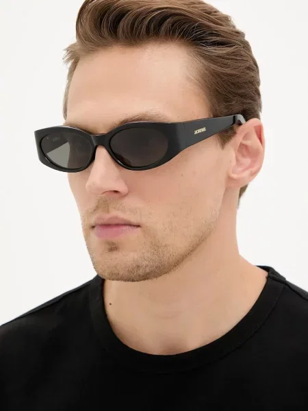 Jacquemus ochelari de soare OVALO negru