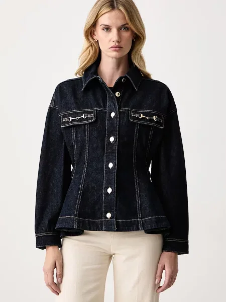 Retrofete cămașă pentru femei din denim Jeannie