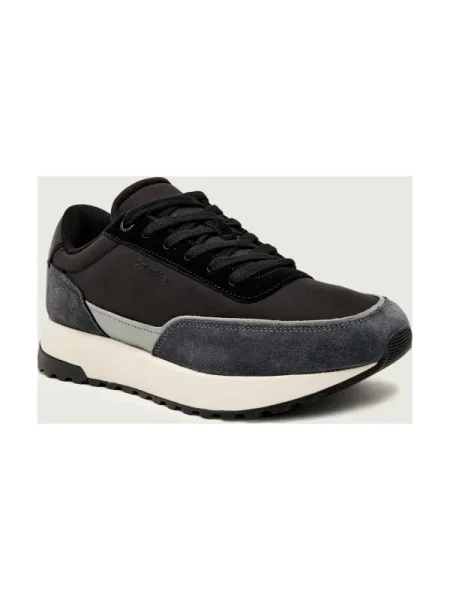 Calvin Klein Sneakers cu adaos de piele negru