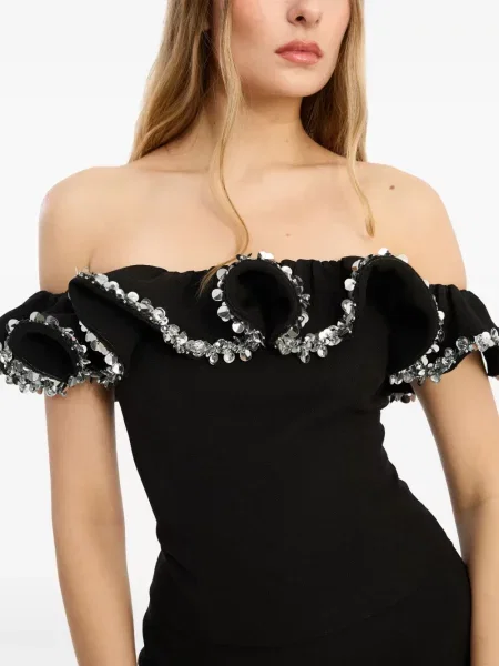 Top Rotate Birger Christensen din crep negru