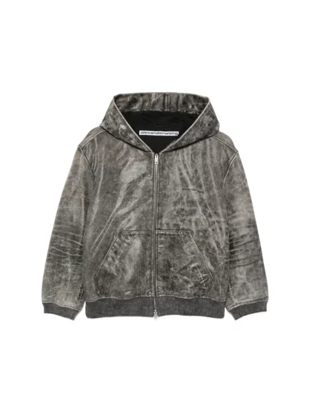 Bluza z kapturem Alexander Wang z kapturem szara