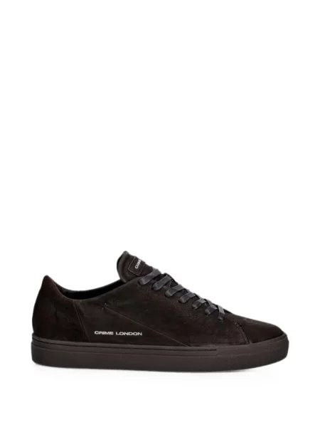 Sneakerși Crime London din piele de căprioară cu imagine maro