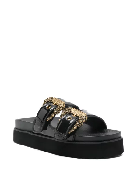 Sandale Versace Jeans Couture cu platformă negru
