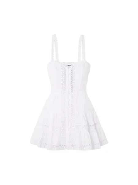 Lniana krótka sukienka mini Charo Ruiz Ibiza garniturowa biała