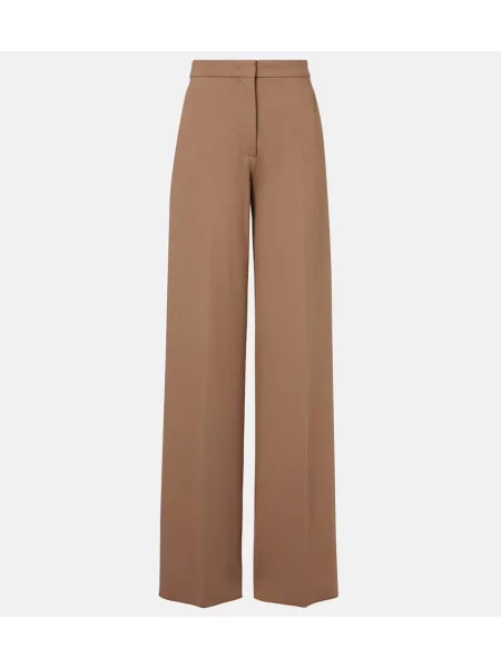 Pantaloni Max Mara cu talie înaltă maro