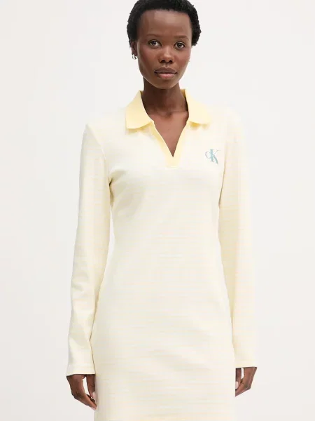 Calvin Klein Jeans sukienka z żółta