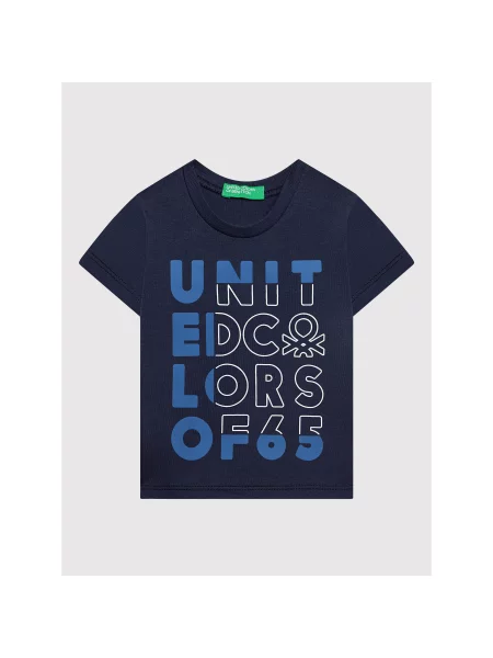 United Colors Of Benetton T-shirt Tamnoplava