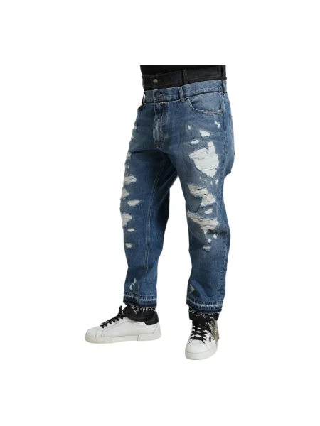 Skinny jeansy skinny Dolce And Gabbana niebieskie