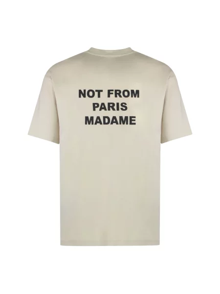 Drôle de Monsieur t-shirt Le T-Shirt Slogan z nadrukiem beżowy
