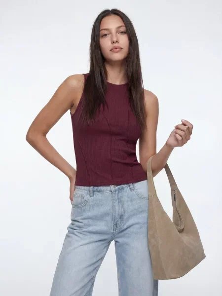 Studioselect Top Frieda burgundy roșu