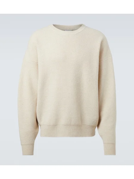 Pulover Fear Of God de lână cu guler henley alb