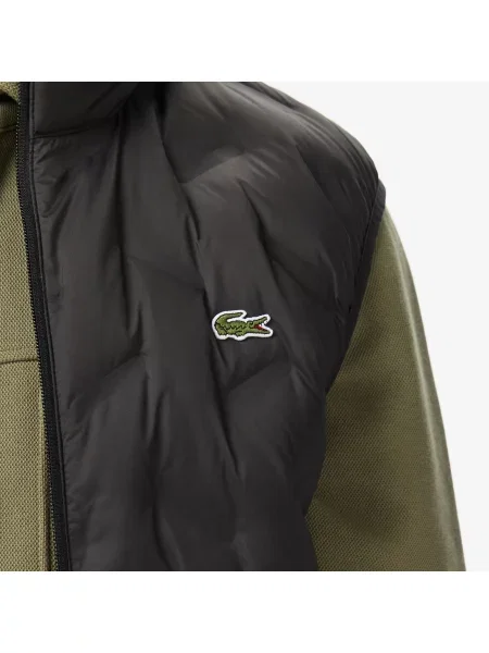 Lacoste Kamizelka Ze Stójką Pikowana Regular Fit czarna