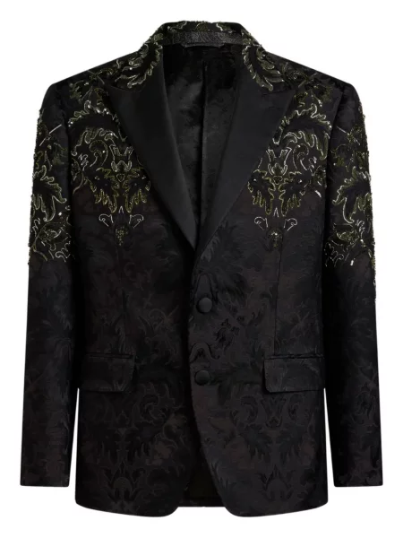 Sacou Etro cu broderie cu model floral negru