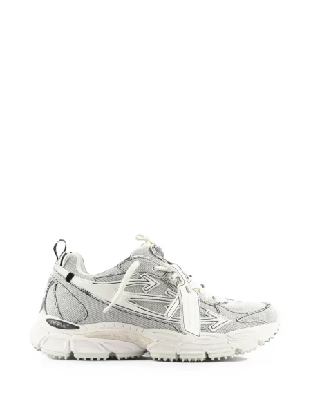 Sneakerși Off-white cu șireturi din dantelă alb