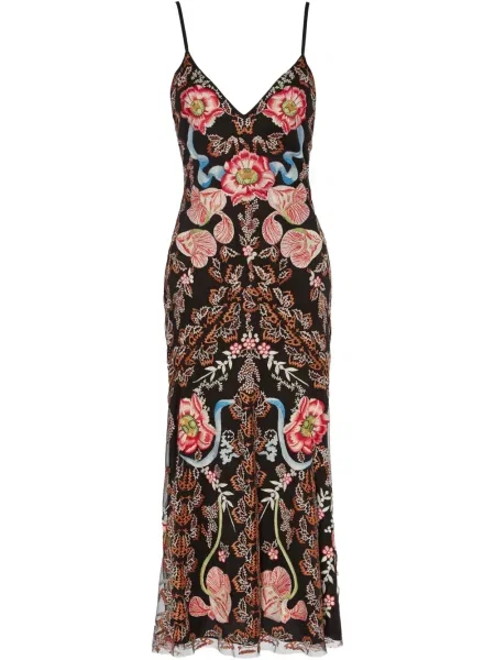 Rochie midi Temperley London până la genunchi de costum negru