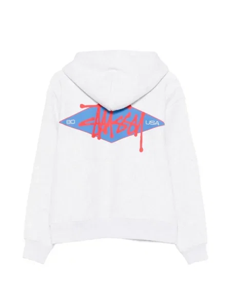 Hanorac cu glugă Stüssy gri