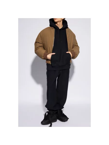Bluza z kapturem Burberry z kapturem z logo niebieska