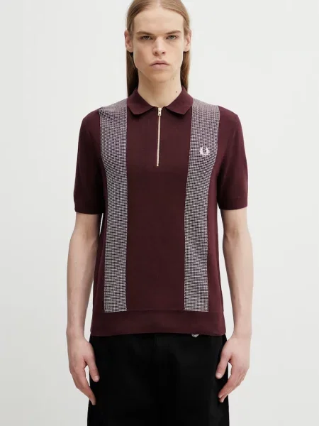 Polo majica Fred Perry bordo