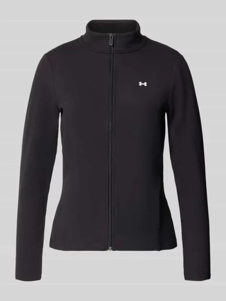 Kurtka treningowa o kroju slim fit z nadrukiem z logo Under Armour biała