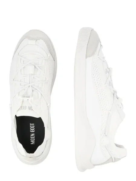 Sneakerși Moon Boot din piele alb