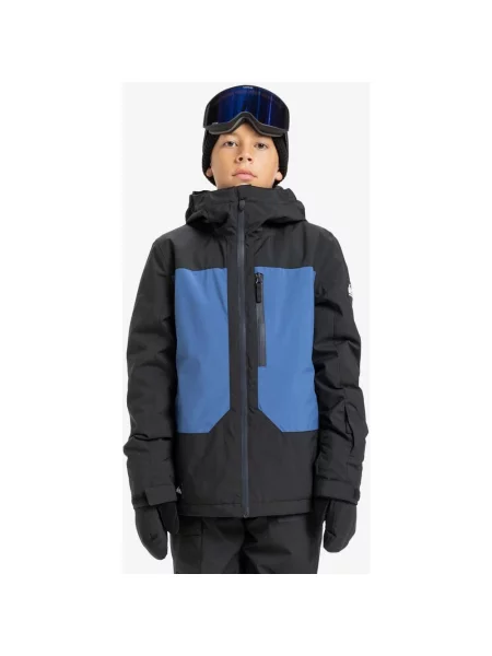 Dziecięca kurtka z kapturem Quiksilver Ambition niebieski 8 czarny