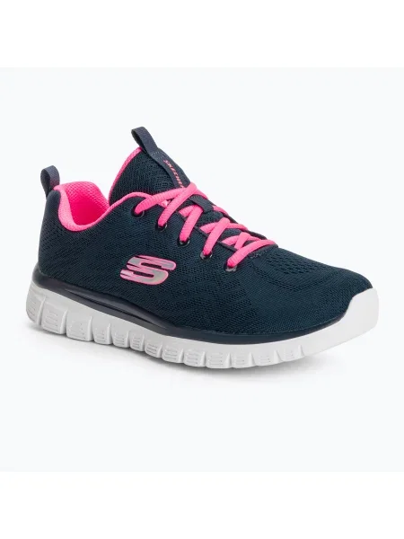 Olcsóbban. SKECHERS Graceful Get Connected női edzőcipő navy/hot pink. Méret: 36 EU kék