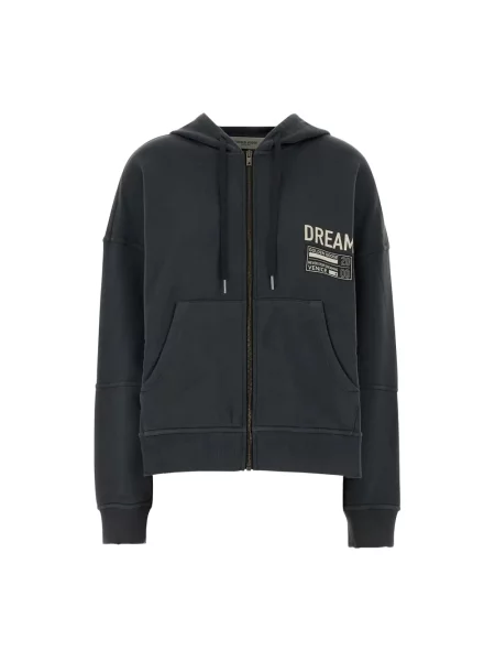 Bluza z kapturem Golden Goose z nadrukiem niebieska