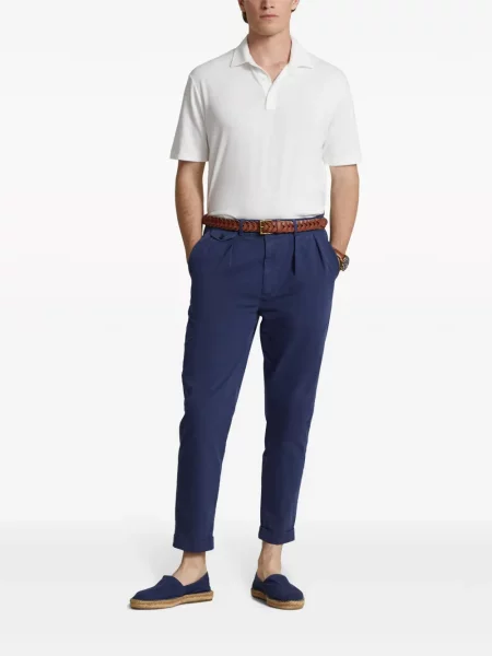 Hlače Polo Ralph Lauren s vezom s cvjetnim printom s vezicama plava