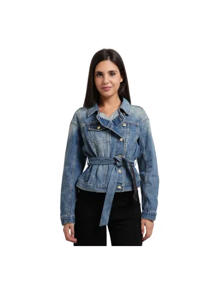 Kurtka jeansowa Armani Exchange niebieska