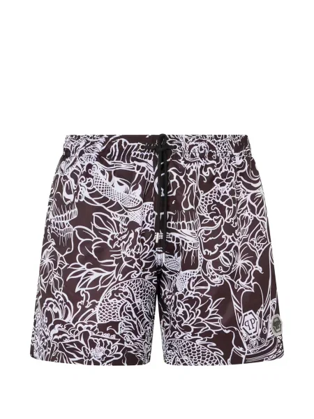 Slip de baie Philipp Plein cu imagine negru