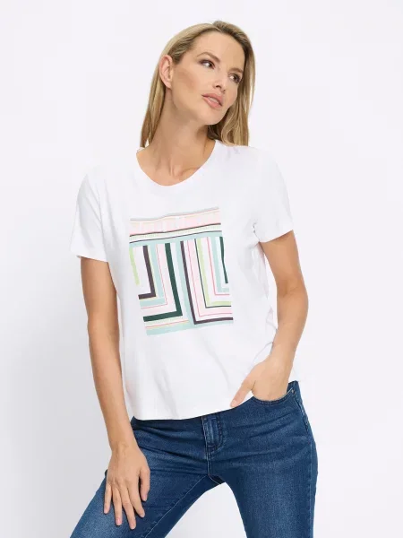 Heine Tricou portocaliu piersică / negru alb