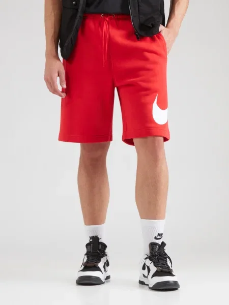 Nike Sportswear Hlače CLUB crvena bijela
