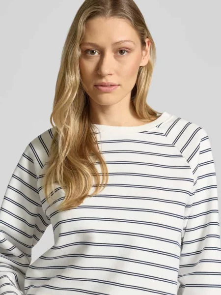 Bluza o kroju regular fit z mieszanki bawełny Tom Tailor Denim biała