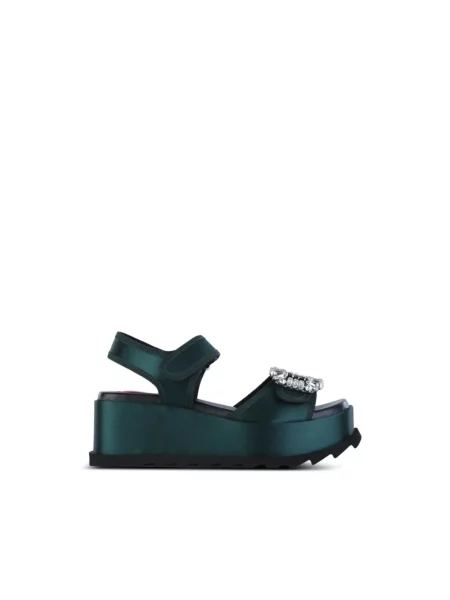 Sandały Roger Vivier na platformie zielone