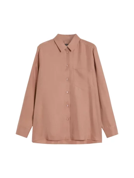 Lniana koszula Weekend Max Mara różowa