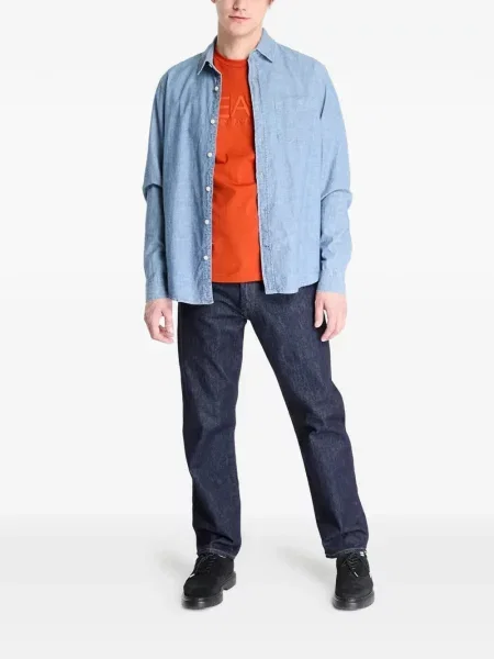 Μπλούζα Ea7 Emporio Armani με αυτόγραφο πορτοκαλί