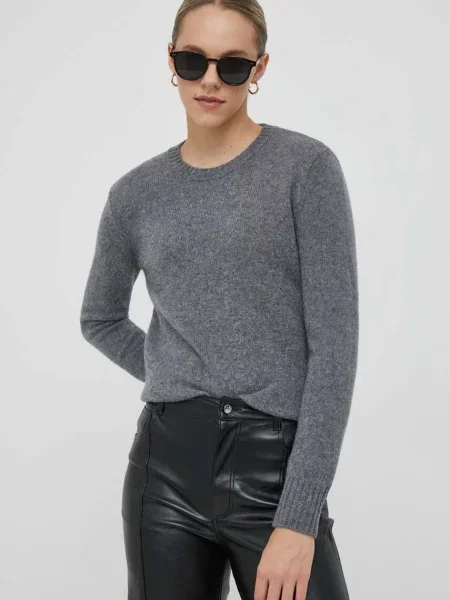 United Colors of Benetton pulover de lana femei light gri