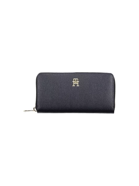 Lniany portfel Tommy Hilfiger czarny
