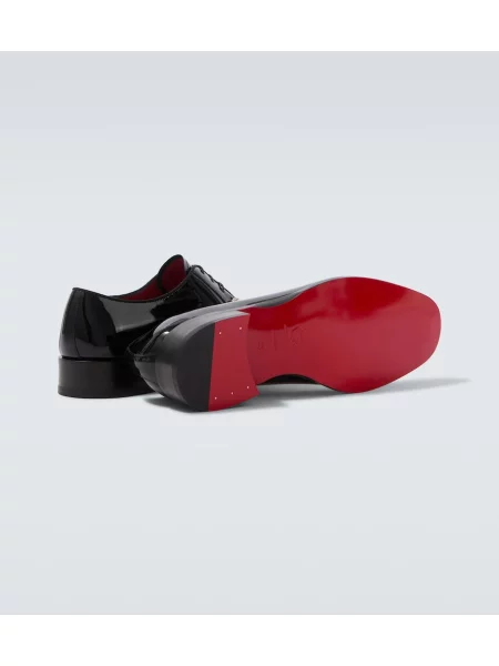 Pantofi derby Christian Louboutin din piele de lac negru