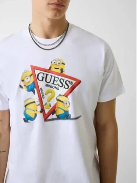 Guess Jeans majica za muškarce od pamuka bijela