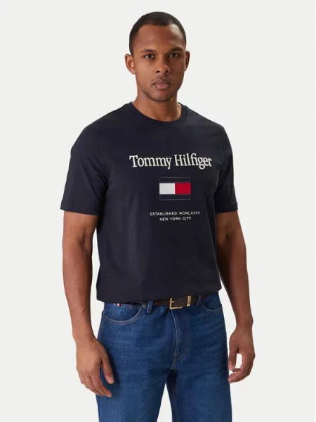 Tommy Hilfiger Koszulka Mężczyźni jednolity S niebieski