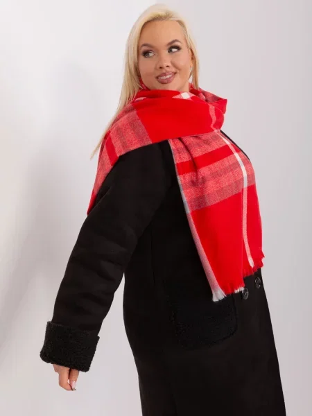 Fular Fashionhunters cu franjuri roșu