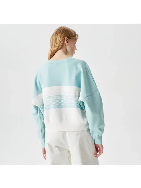 Lacoste толстовка Colorblock з круглим вирізом біла
