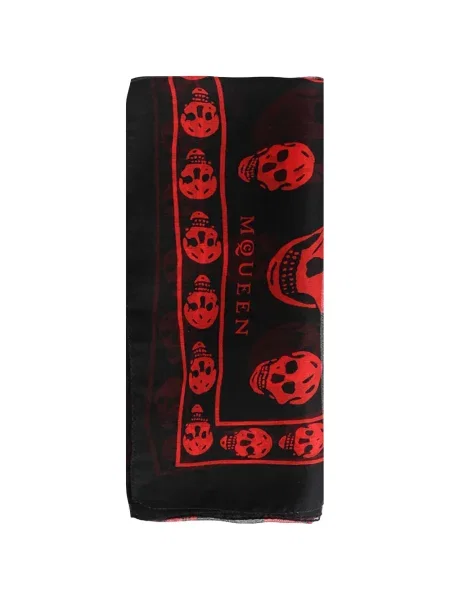 Fular Alexander Mcqueen cu imagine negru