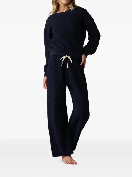 Bouclé pulover The Lady And The Sailor cu decolteu rotund albastru