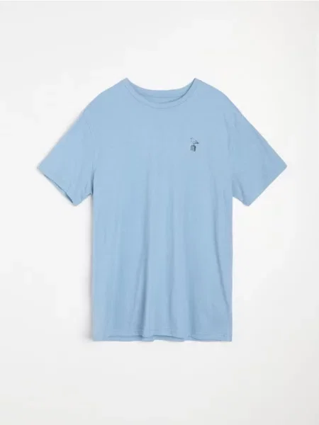Sinsay koszulka z krótkim rękawem niebieski