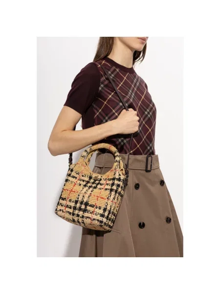 Torebka Burberry skórzana beżowa
